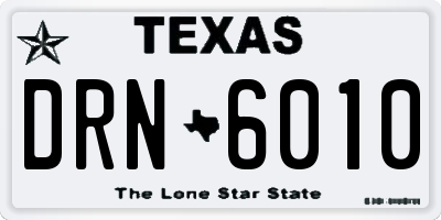 TX license plate DRN6010