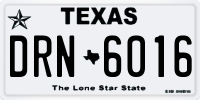 TX license plate DRN6016