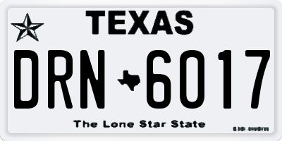 TX license plate DRN6017