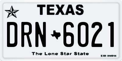 TX license plate DRN6021