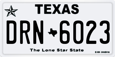 TX license plate DRN6023