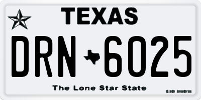 TX license plate DRN6025