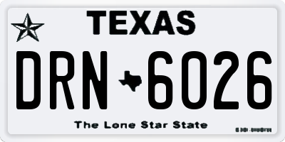 TX license plate DRN6026