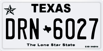 TX license plate DRN6027