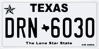 TX license plate DRN6030