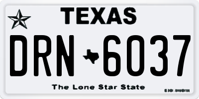 TX license plate DRN6037