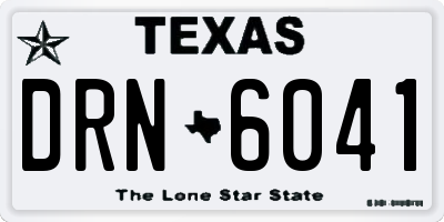 TX license plate DRN6041