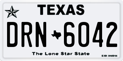 TX license plate DRN6042