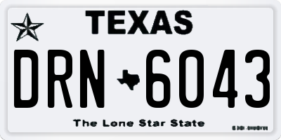 TX license plate DRN6043