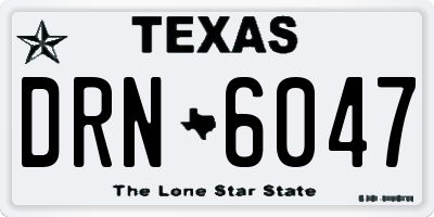 TX license plate DRN6047