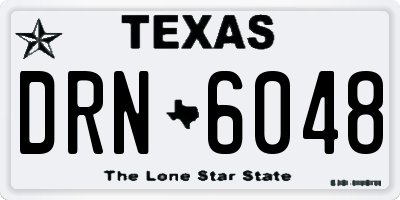 TX license plate DRN6048