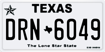 TX license plate DRN6049