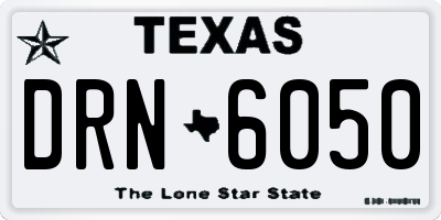 TX license plate DRN6050