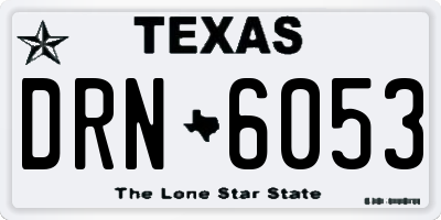 TX license plate DRN6053