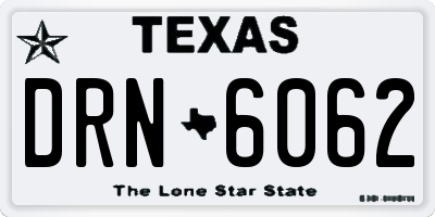 TX license plate DRN6062