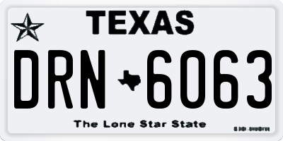 TX license plate DRN6063