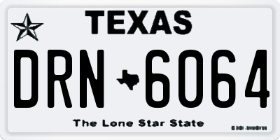 TX license plate DRN6064