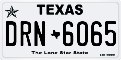 TX license plate DRN6065