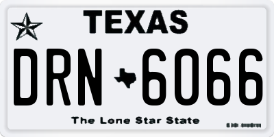 TX license plate DRN6066
