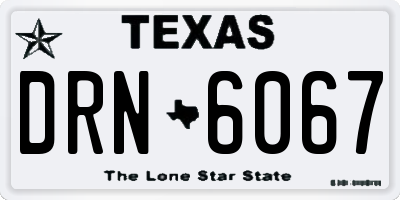 TX license plate DRN6067