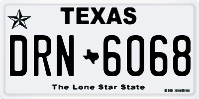 TX license plate DRN6068