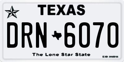 TX license plate DRN6070