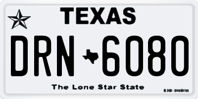 TX license plate DRN6080