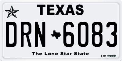 TX license plate DRN6083