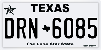 TX license plate DRN6085