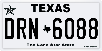 TX license plate DRN6088