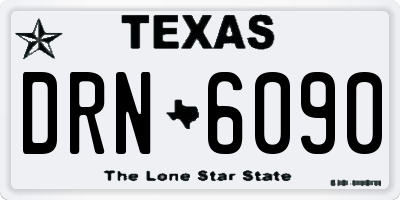 TX license plate DRN6090