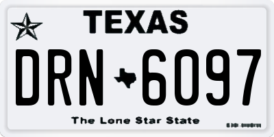 TX license plate DRN6097