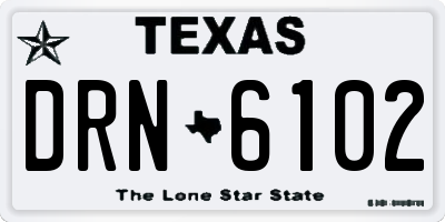TX license plate DRN6102