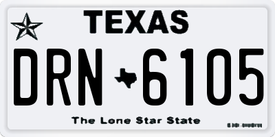 TX license plate DRN6105