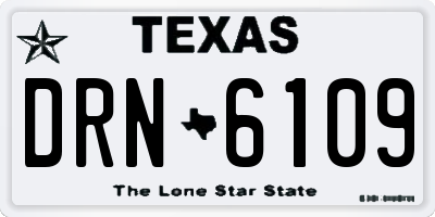 TX license plate DRN6109