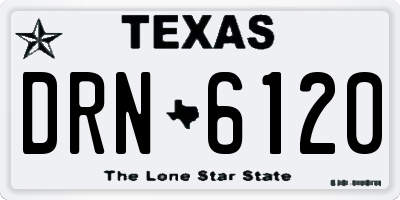 TX license plate DRN6120