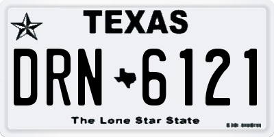 TX license plate DRN6121