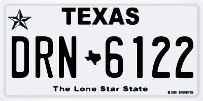 TX license plate DRN6122