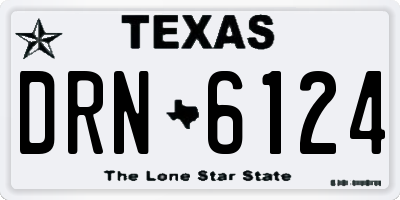 TX license plate DRN6124