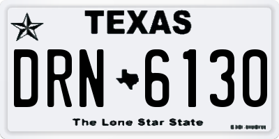 TX license plate DRN6130