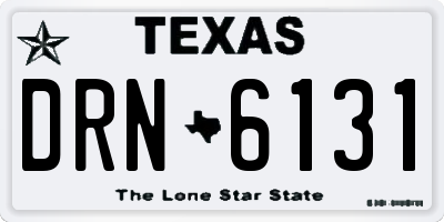 TX license plate DRN6131