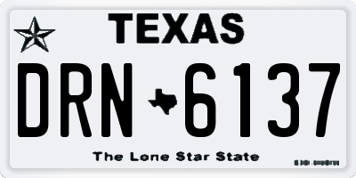 TX license plate DRN6137