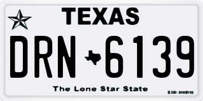 TX license plate DRN6139