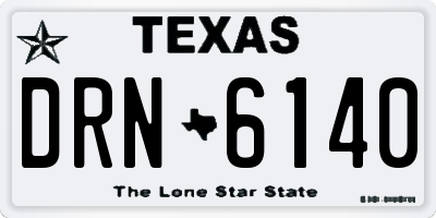 TX license plate DRN6140