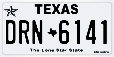 TX license plate DRN6141