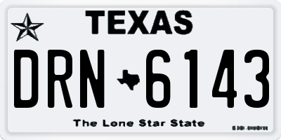 TX license plate DRN6143