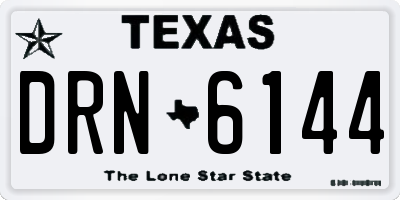 TX license plate DRN6144