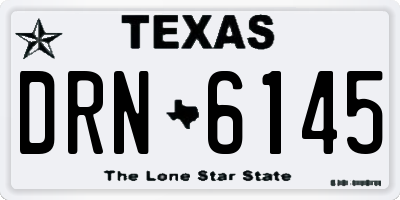 TX license plate DRN6145
