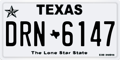 TX license plate DRN6147