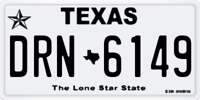 TX license plate DRN6149